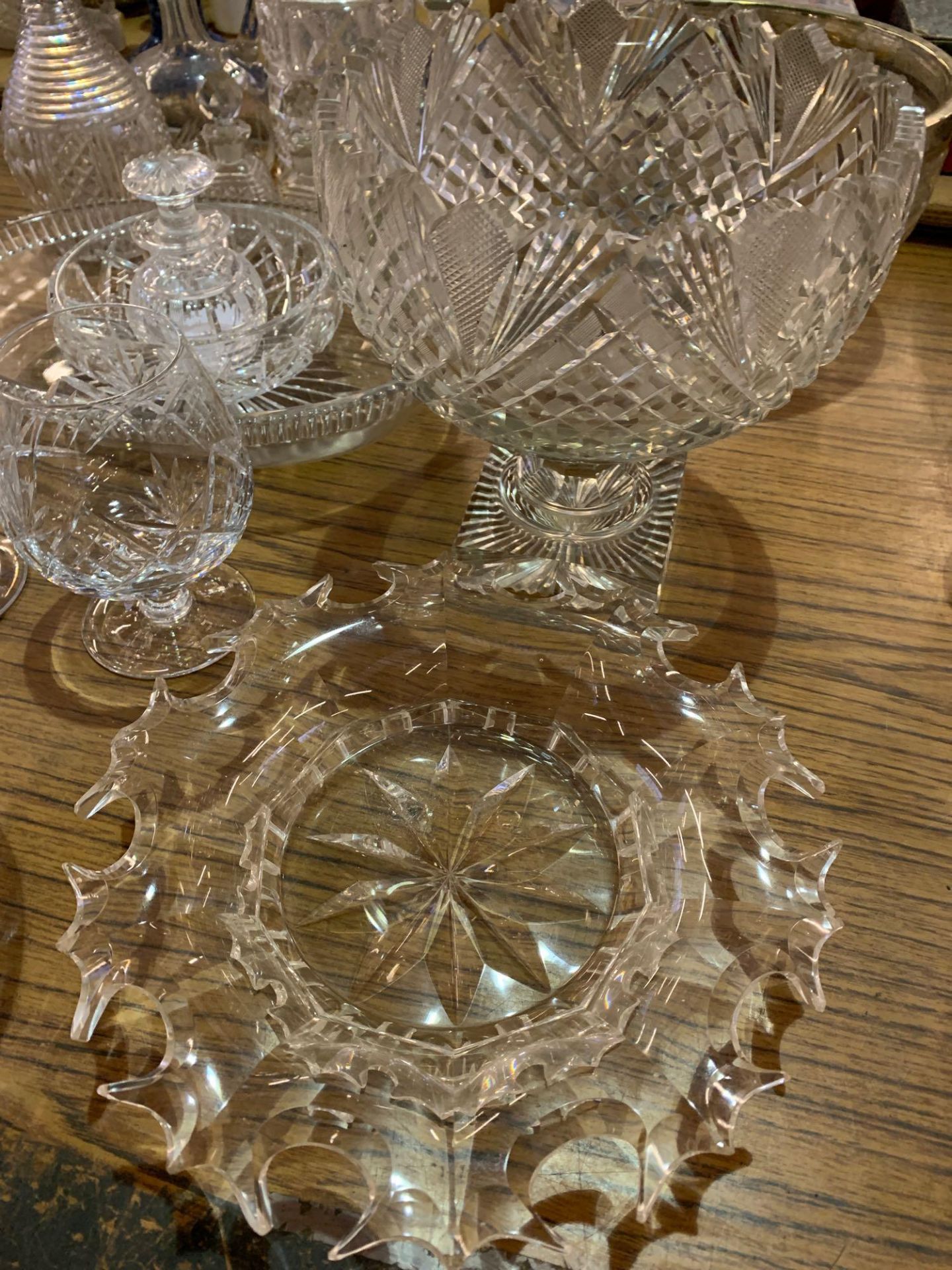 Three cut glass decanters and other cut glass items - Image 4 of 5