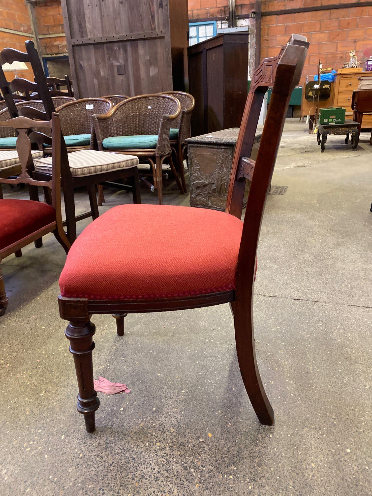 Group of six mahogany framed dining chairs - Image 9 of 12