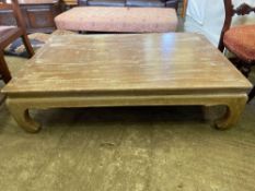 Limed wood coffee table