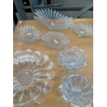 Nine Dartington crystal glass bowls