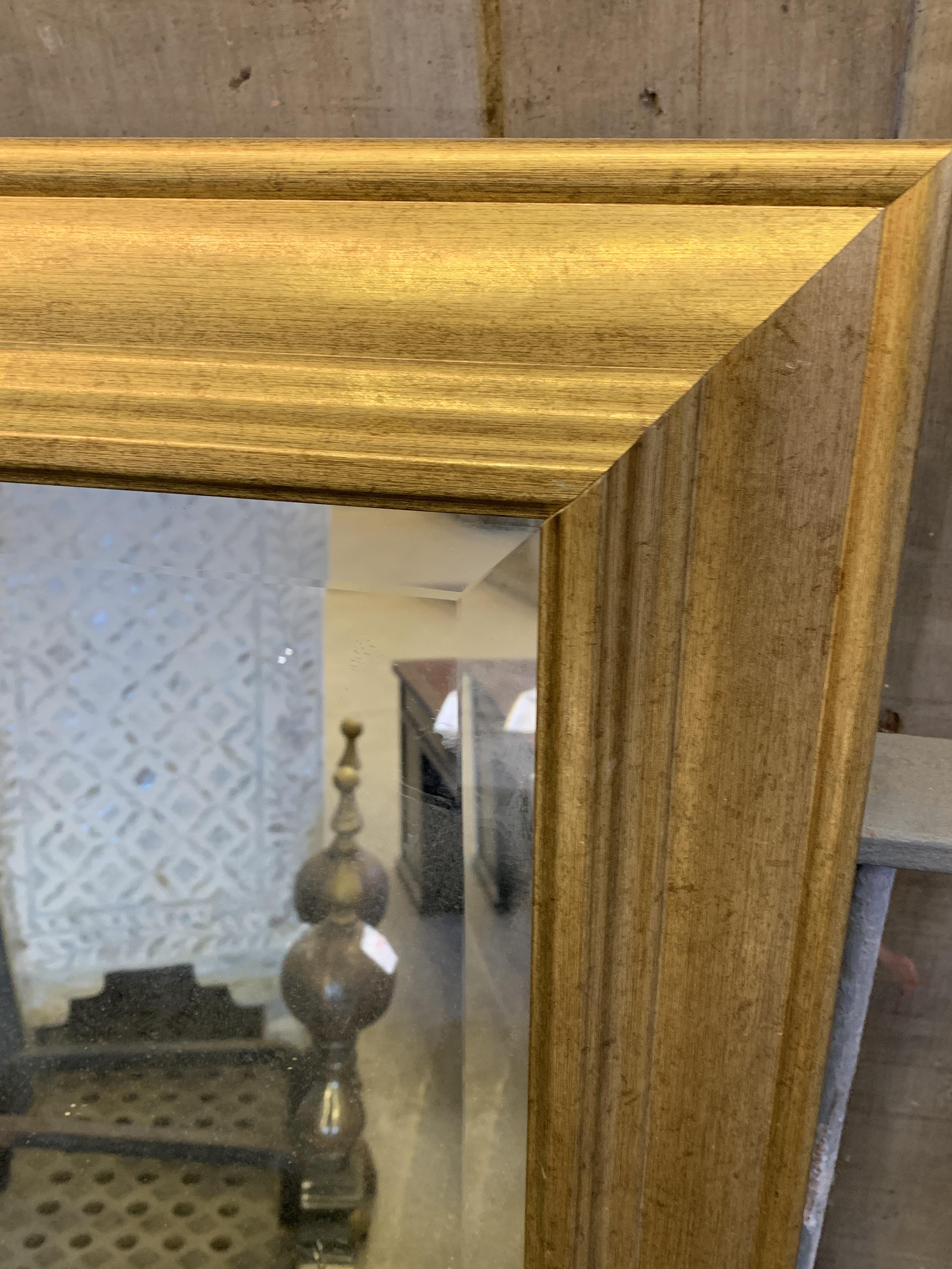 Gilt framed bevelled edge wall mirror - Image 2 of 3