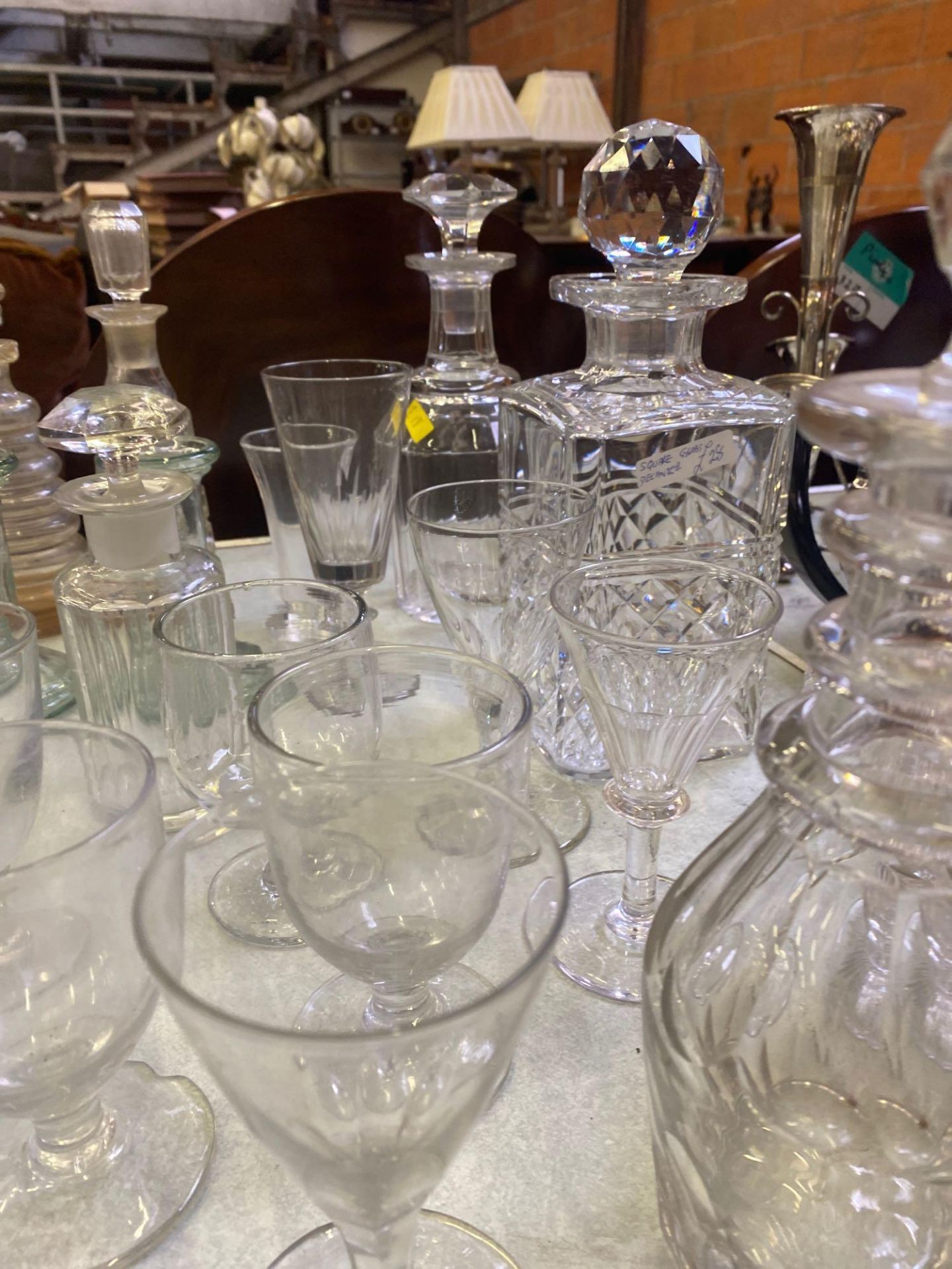 Four glass decanters together with a quantity of other glass. - Image 10 of 10
