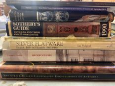 A collection of 15 books on antiques and auction catalogues