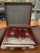 Tooled leather photograph album in leather effect briefcase