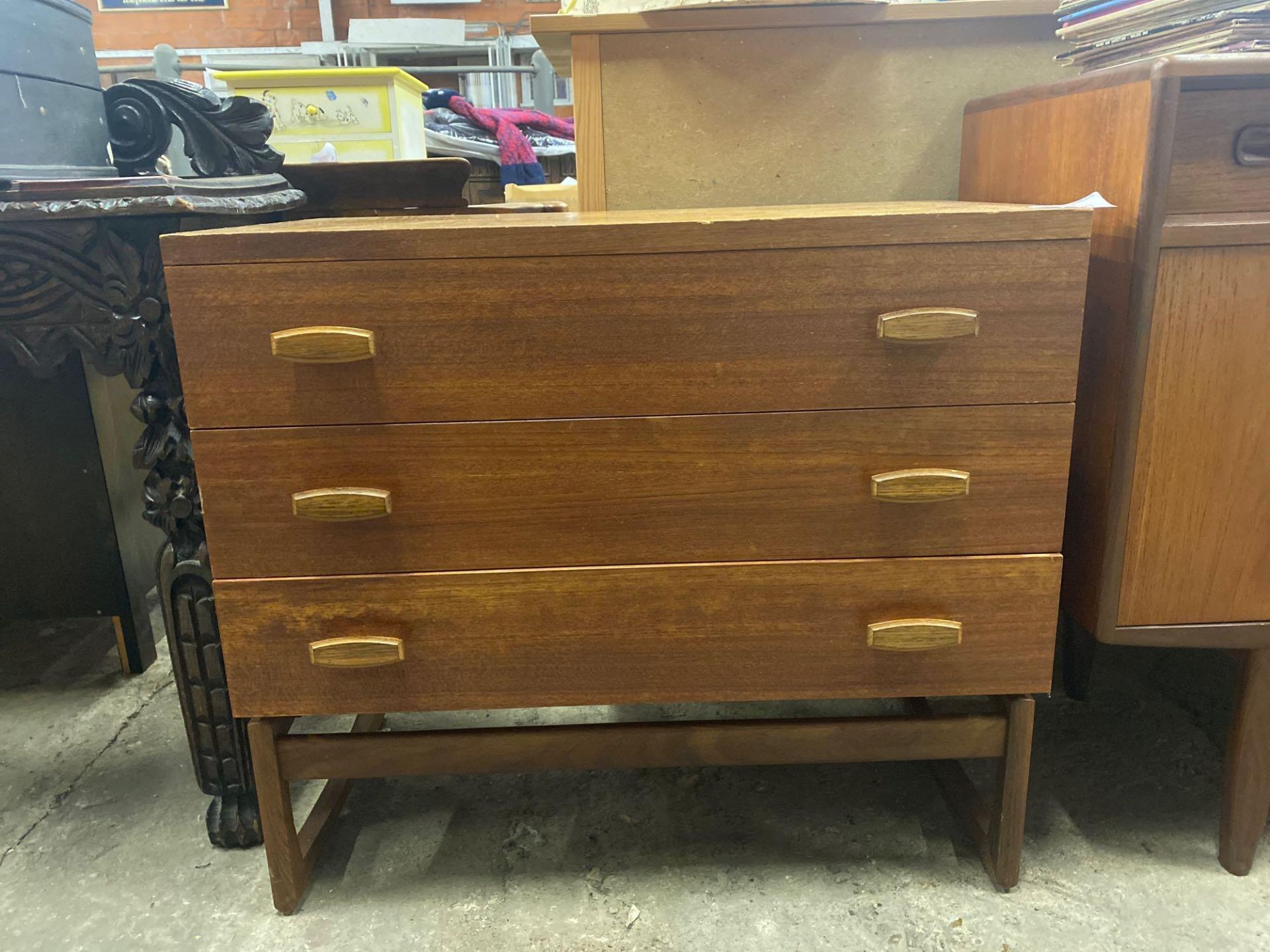 G plan chest of three drawers