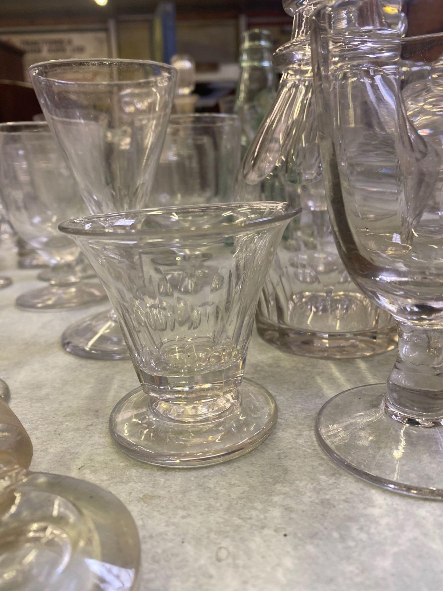 Four glass decanters together with a quantity of other glass. - Image 3 of 10