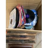 Quantity of 78's and two empty gramophone boxes