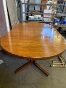 Danish teak 'D end' dining table