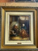 Gilt framed and glazed oil on canvas signed bottom right Clare Black