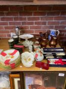 A quantity of china and pottery including Tiffany and Royal Worcester