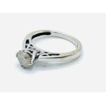 18ct white gold solitaire diamond ring