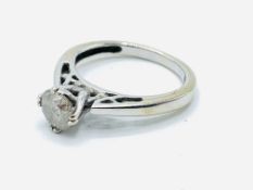 18ct white gold solitaire diamond ring