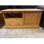 A pine low sideboard