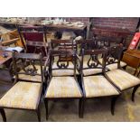 Eight reproduction dining chairs