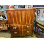 Mahogany bow fronted drinks cabinet