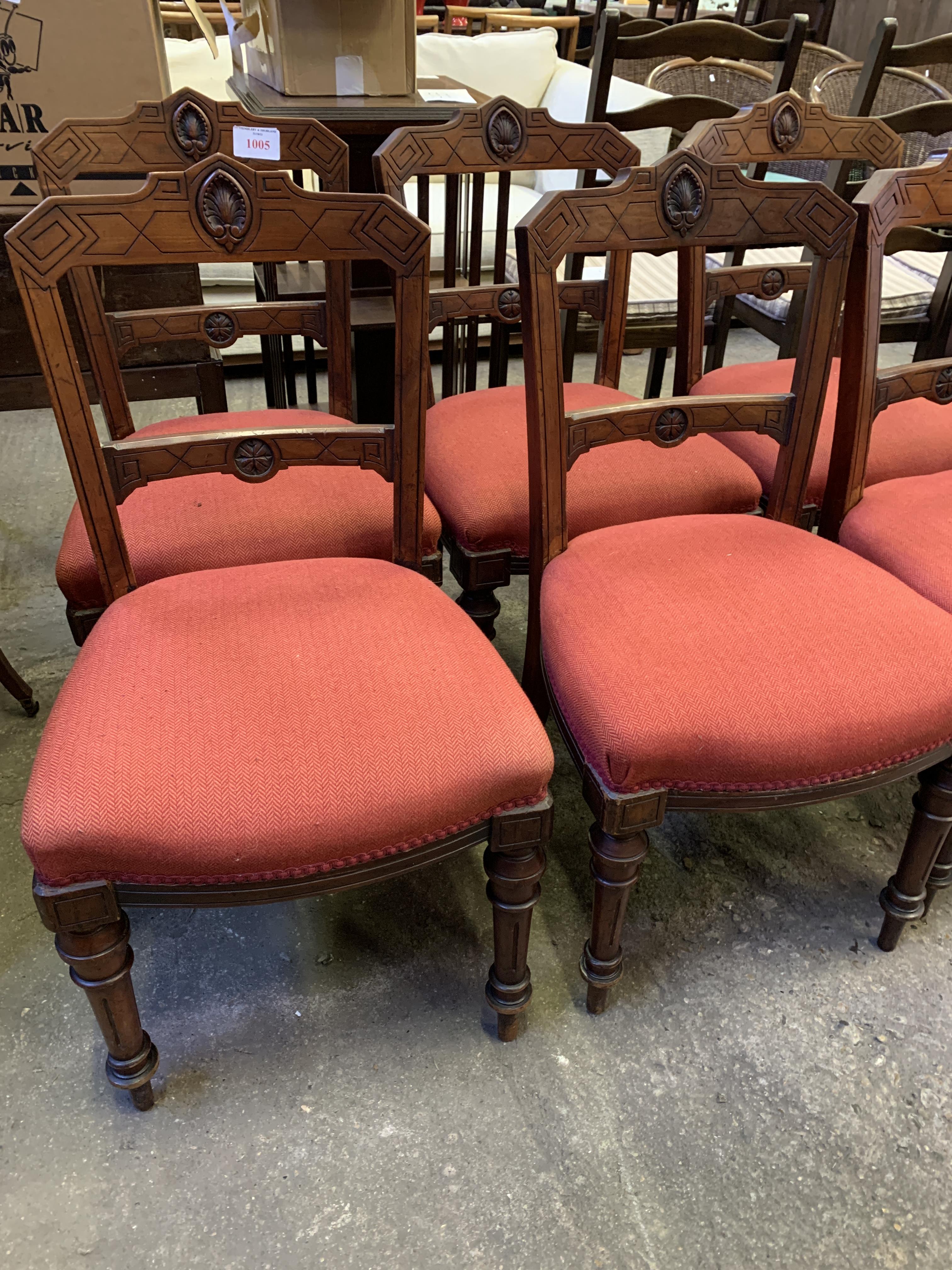 Group of six mahogany framed dining chairs - Image 12 of 12