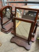 Four mahogany toilet mirrors