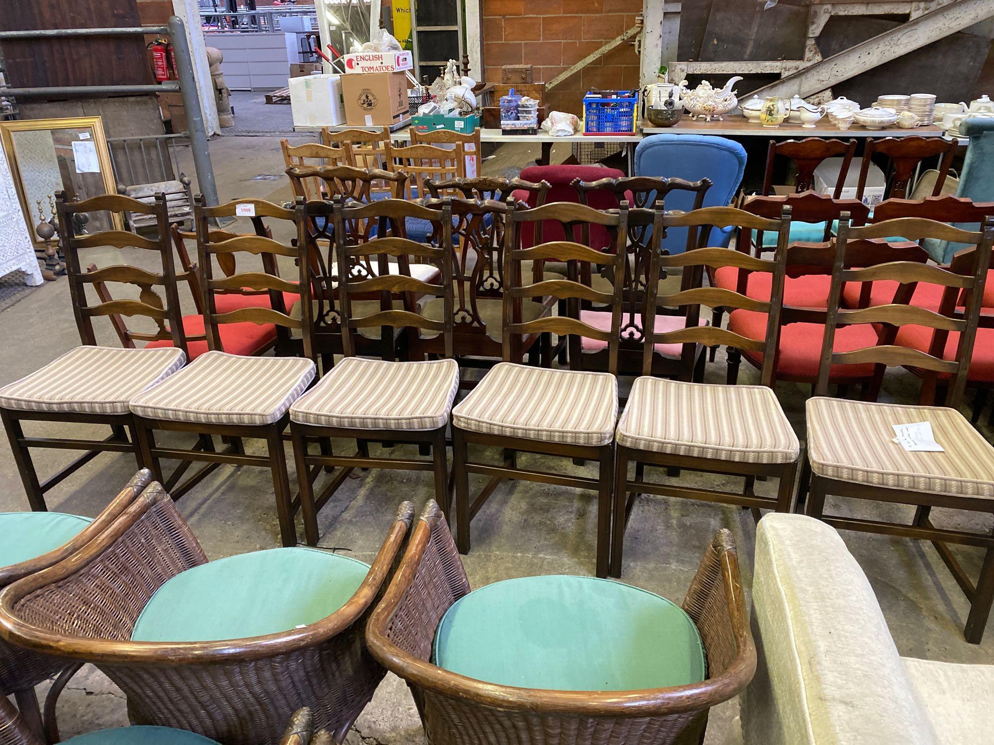 Six Ercol dining chairs