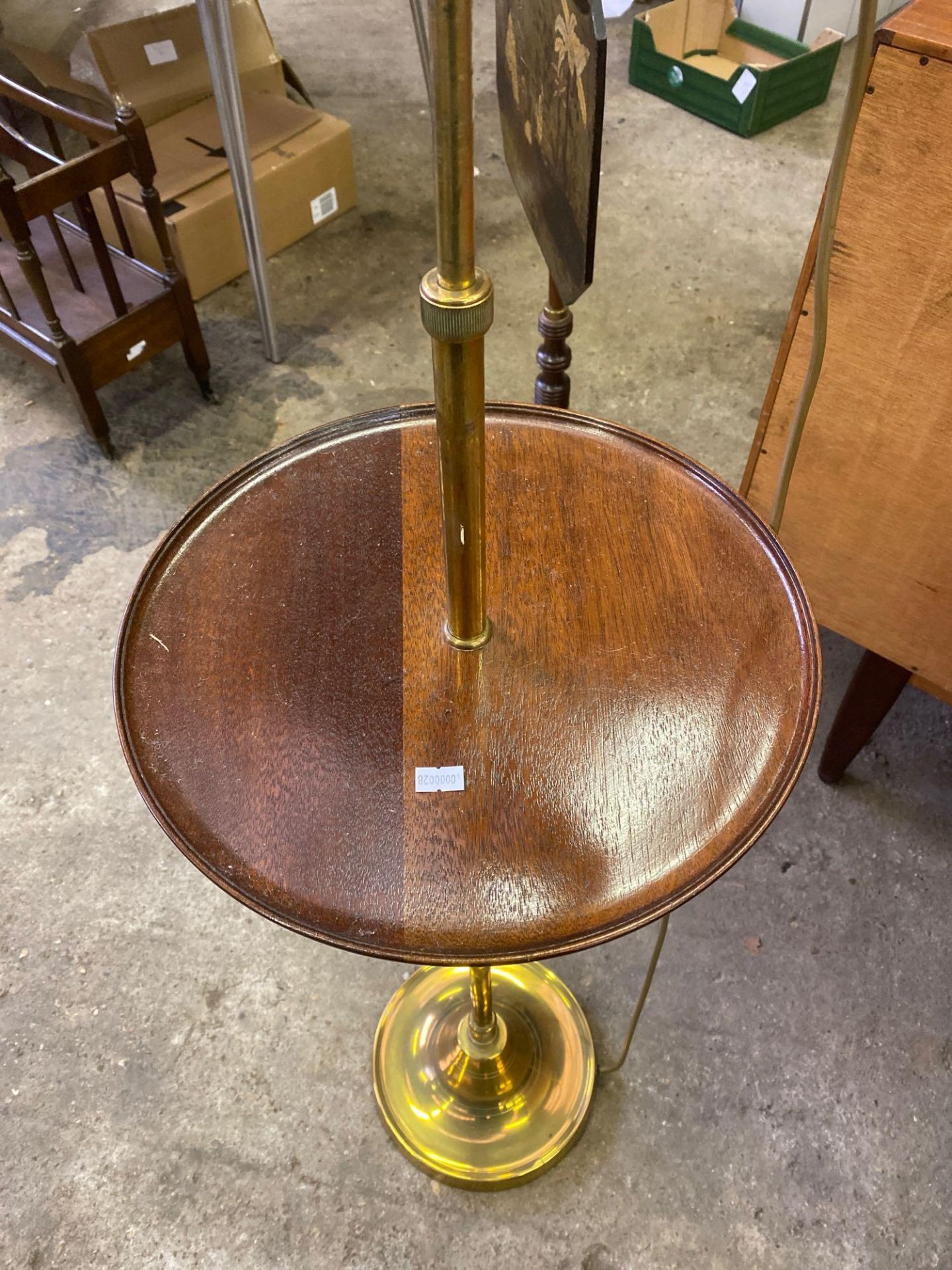 Brass standard lamp wine table - Bild 3 aus 4