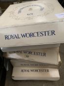 Four Royal Worcester Christmas display plates
