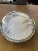 Eight Vera Wang Wedgwood plates and four Burleigh cups and saucers