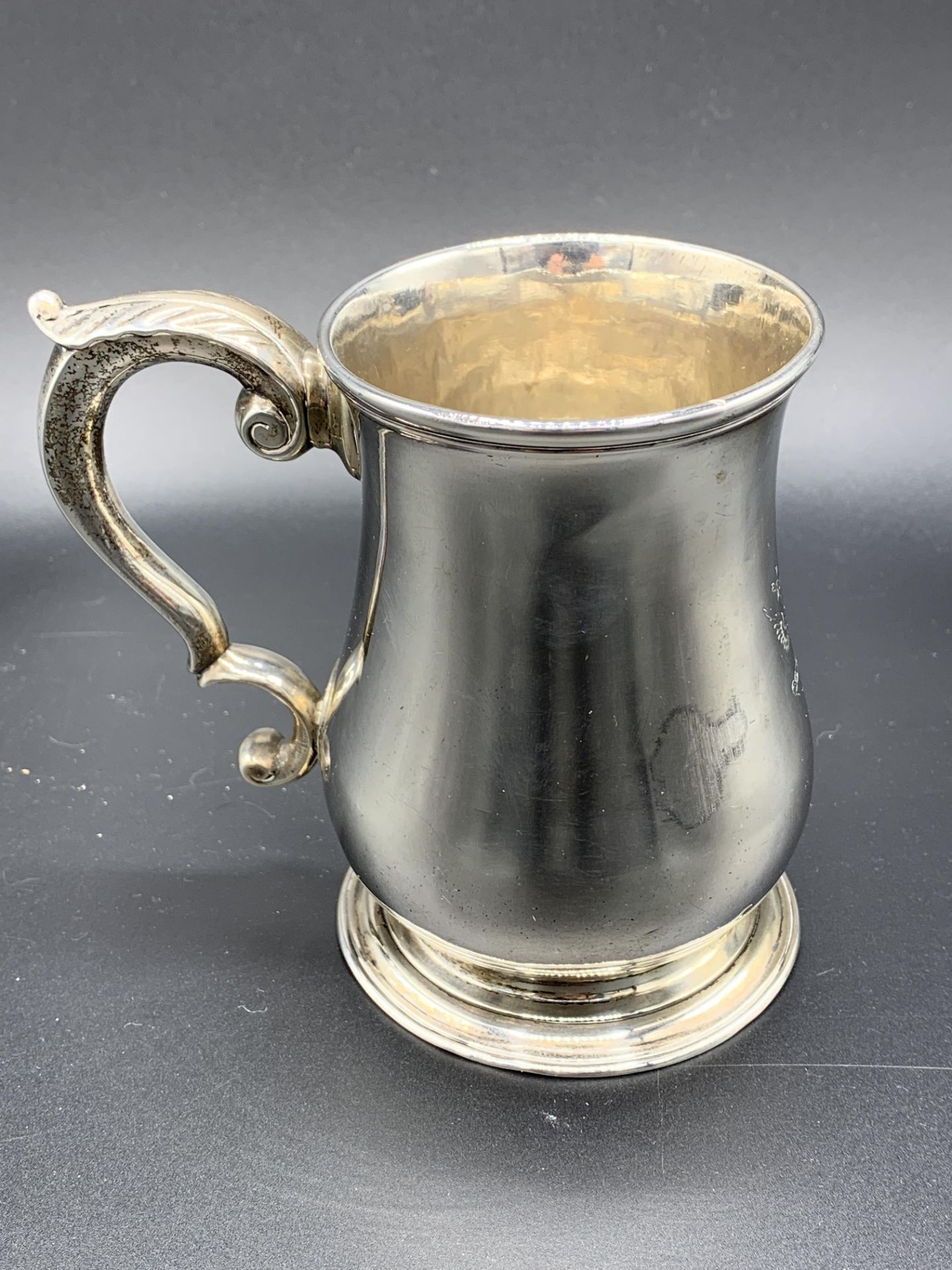 A George II silver tankard by Gabriel Sleath hallmarked London 1750