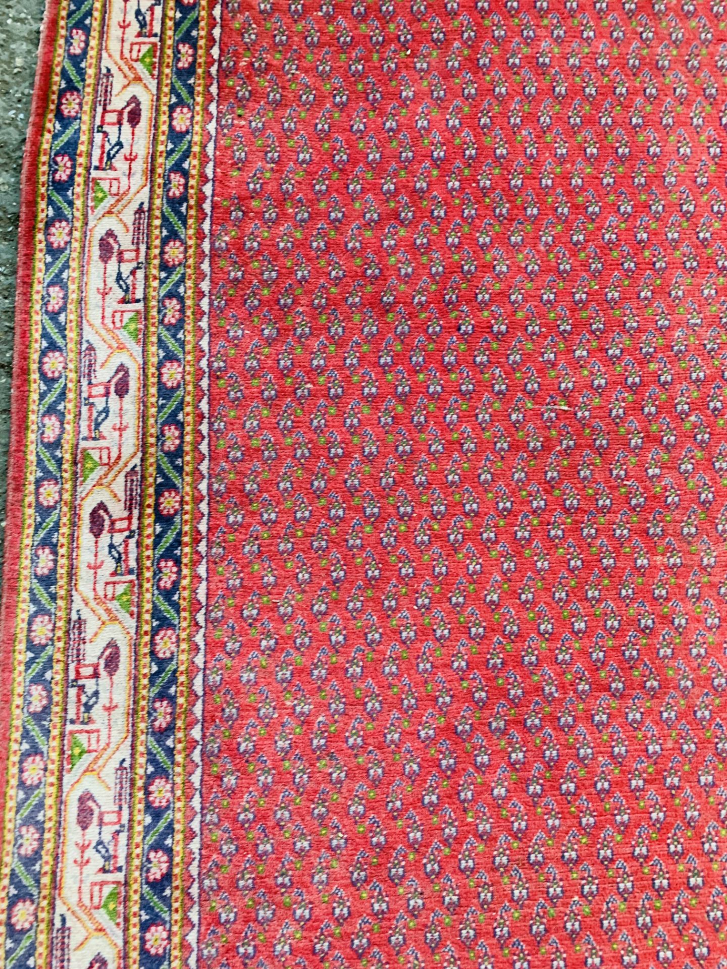 Red ground Iranian wool runner - Image 3 of 3