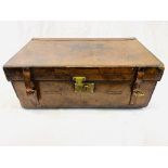 Army & Navy leather double hat box