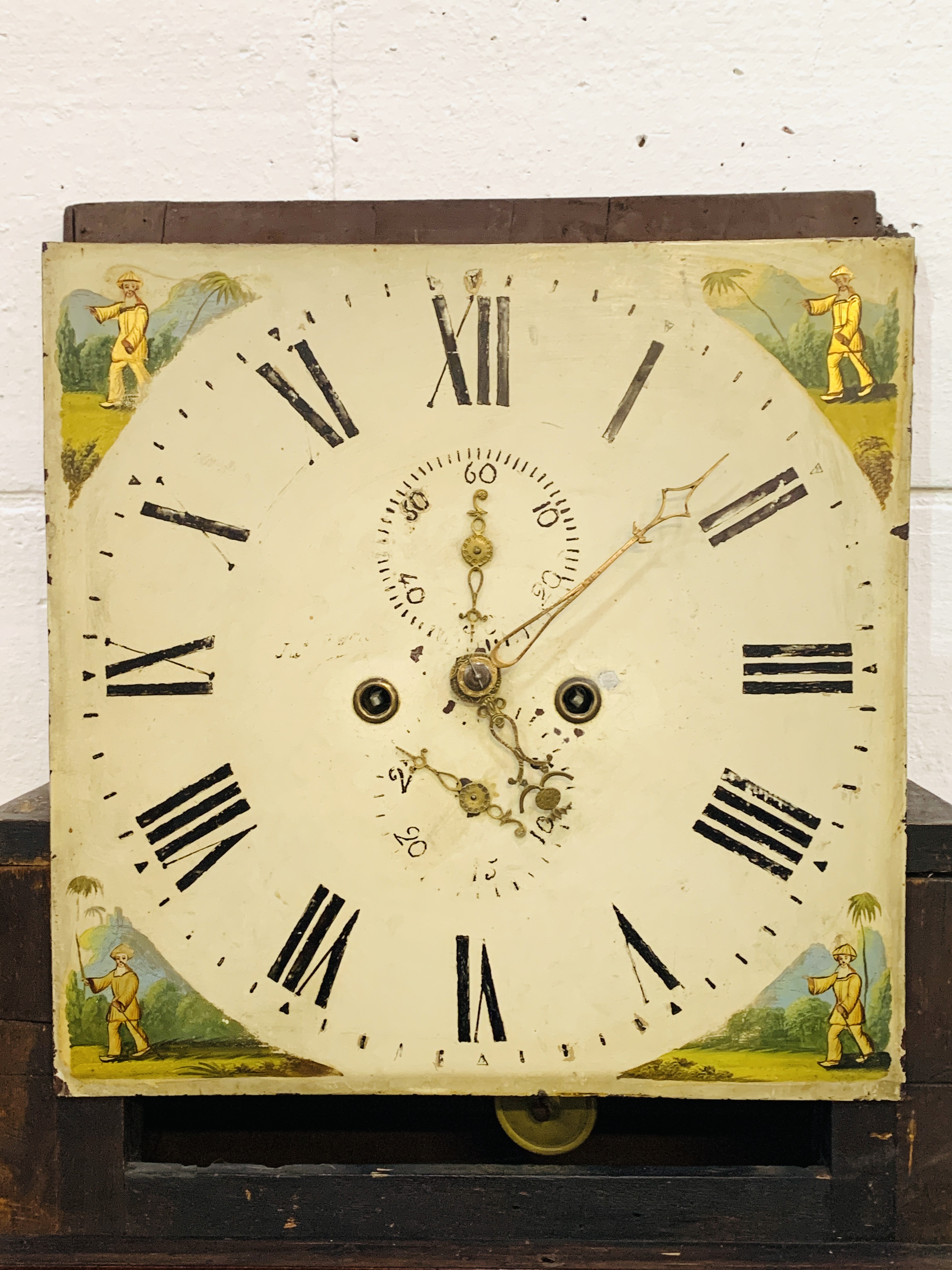 Flame mahogany longcase chiming clock - Image 5 of 8