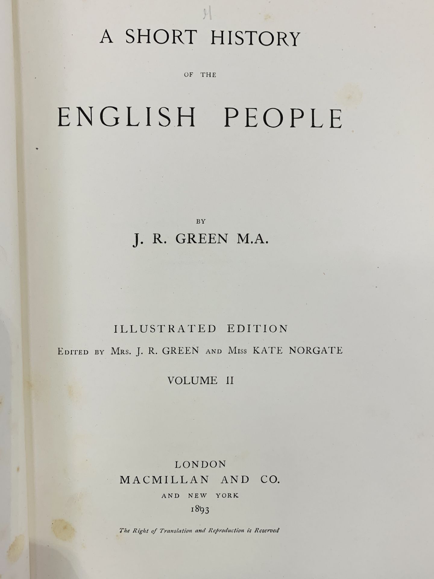 A Short History of the English People by J R Green, published 1893 - Image 4 of 4