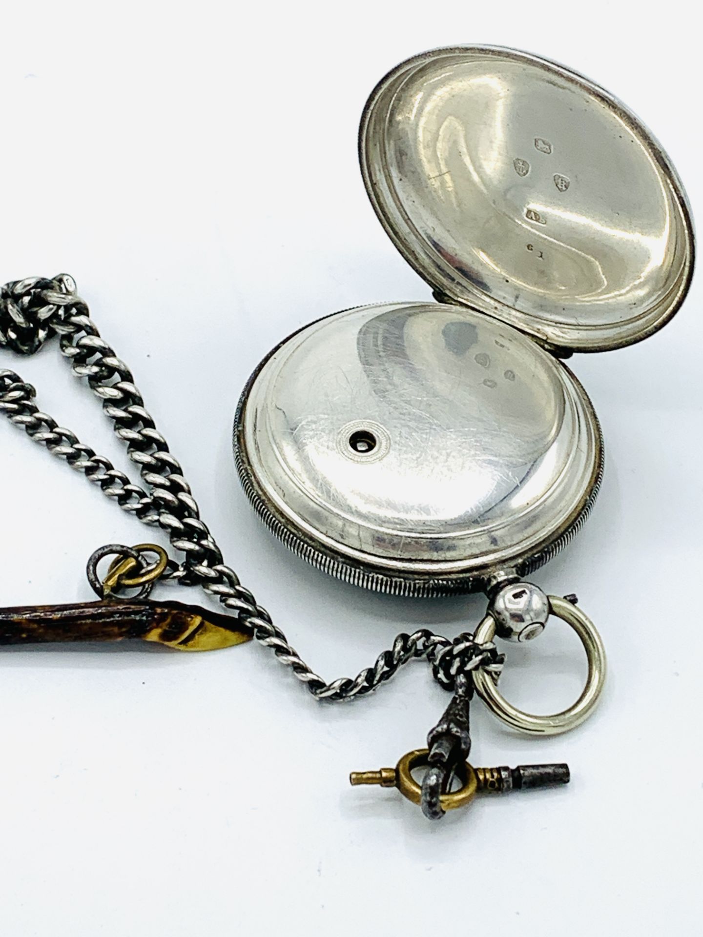 Silver cased Farringdon H pocket watch - Image 4 of 4