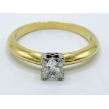 18ct gold solitaire diamond ring