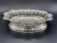 Silver bread basket with Greek hallmarks