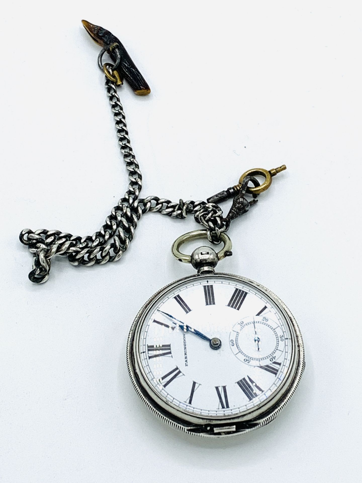 Silver cased Farringdon H pocket watch