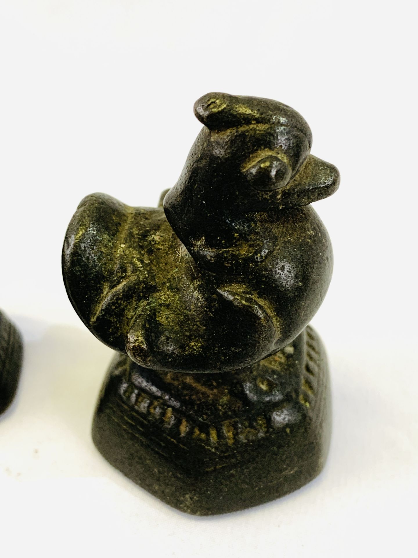 Twelve Chinese bronze opium weights - Image 2 of 7