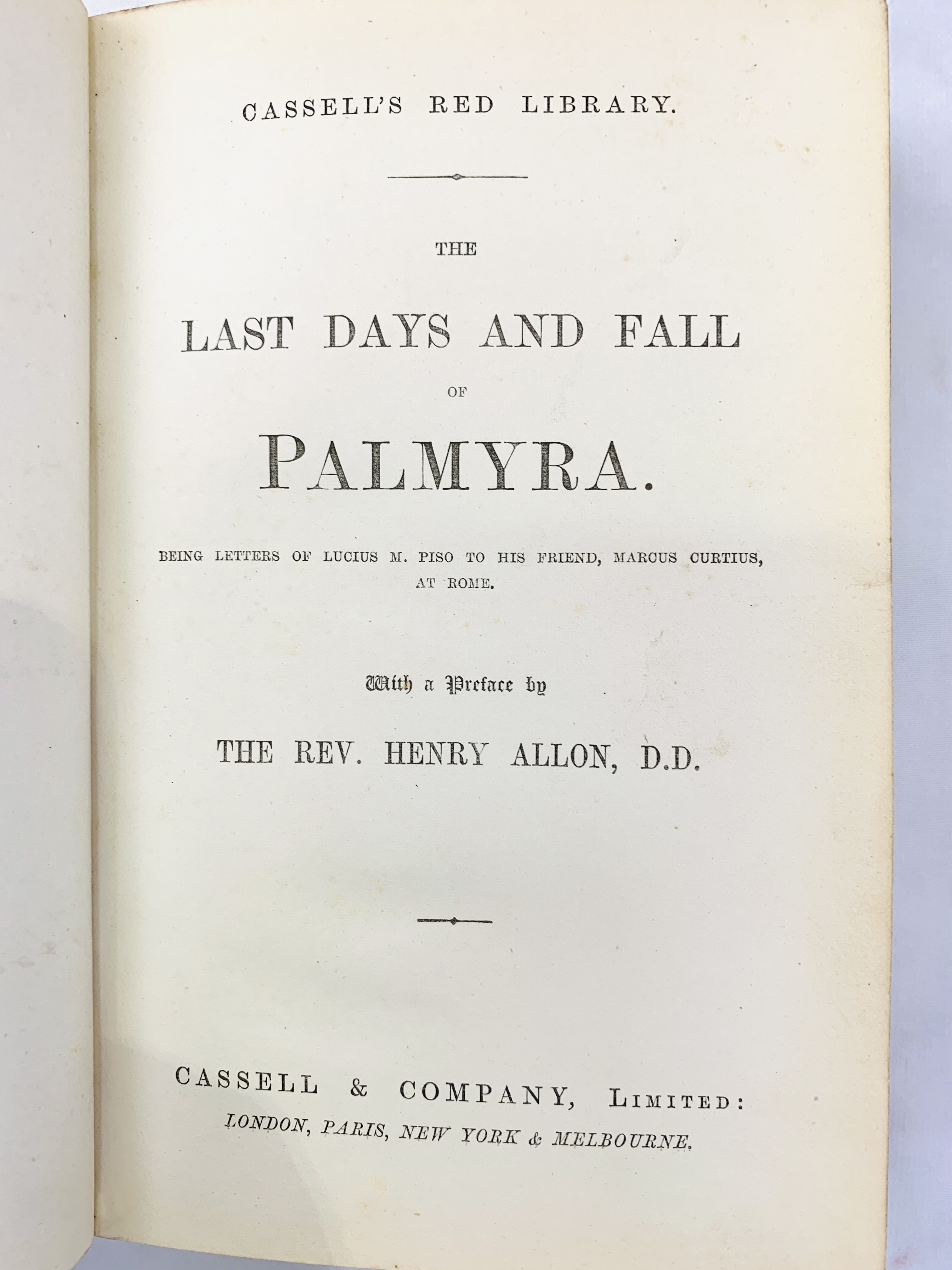 The Last Days and Fall of Palmyra; together with Novum Testamentum Graece - Image 2 of 4