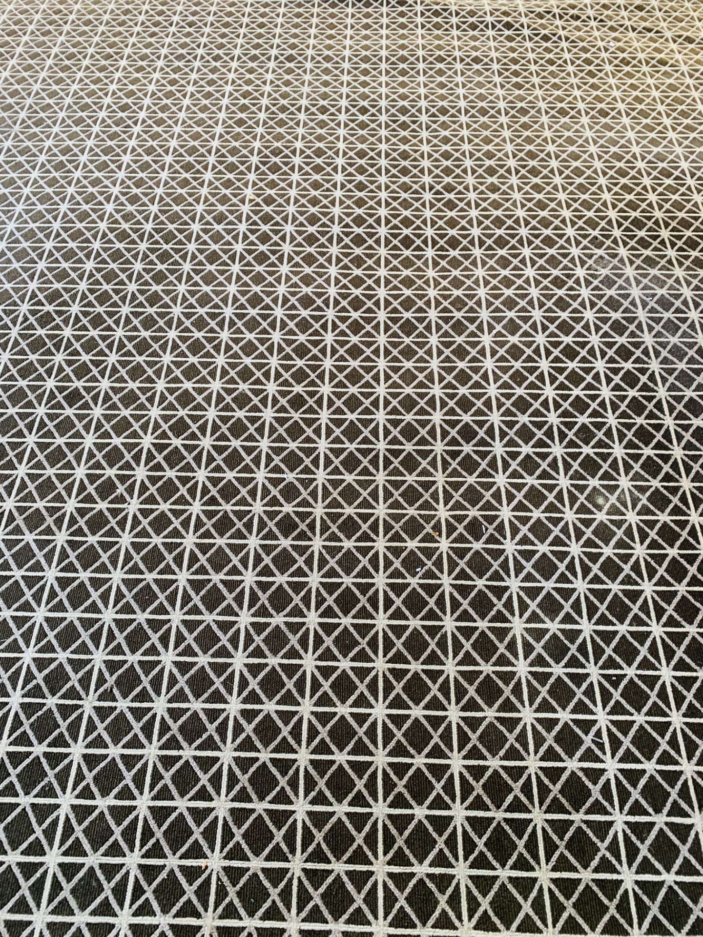 Very large geometric pattern wool carpet, - Image 5 of 5