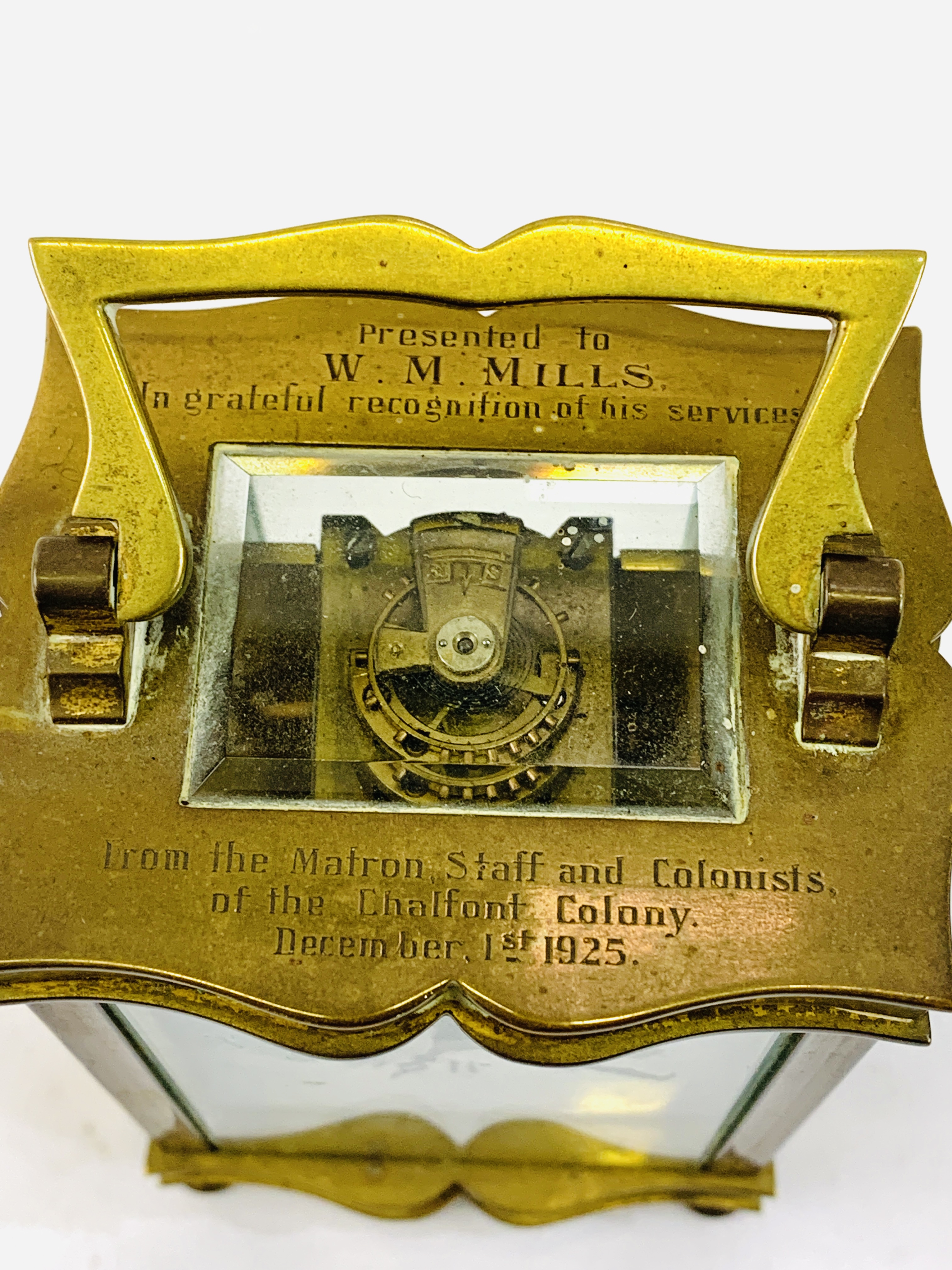 A brass carriage clock - Image 4 of 4