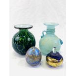 A collection of studio glass