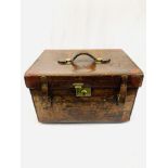 Drew & Sons leather fitted suitcase
