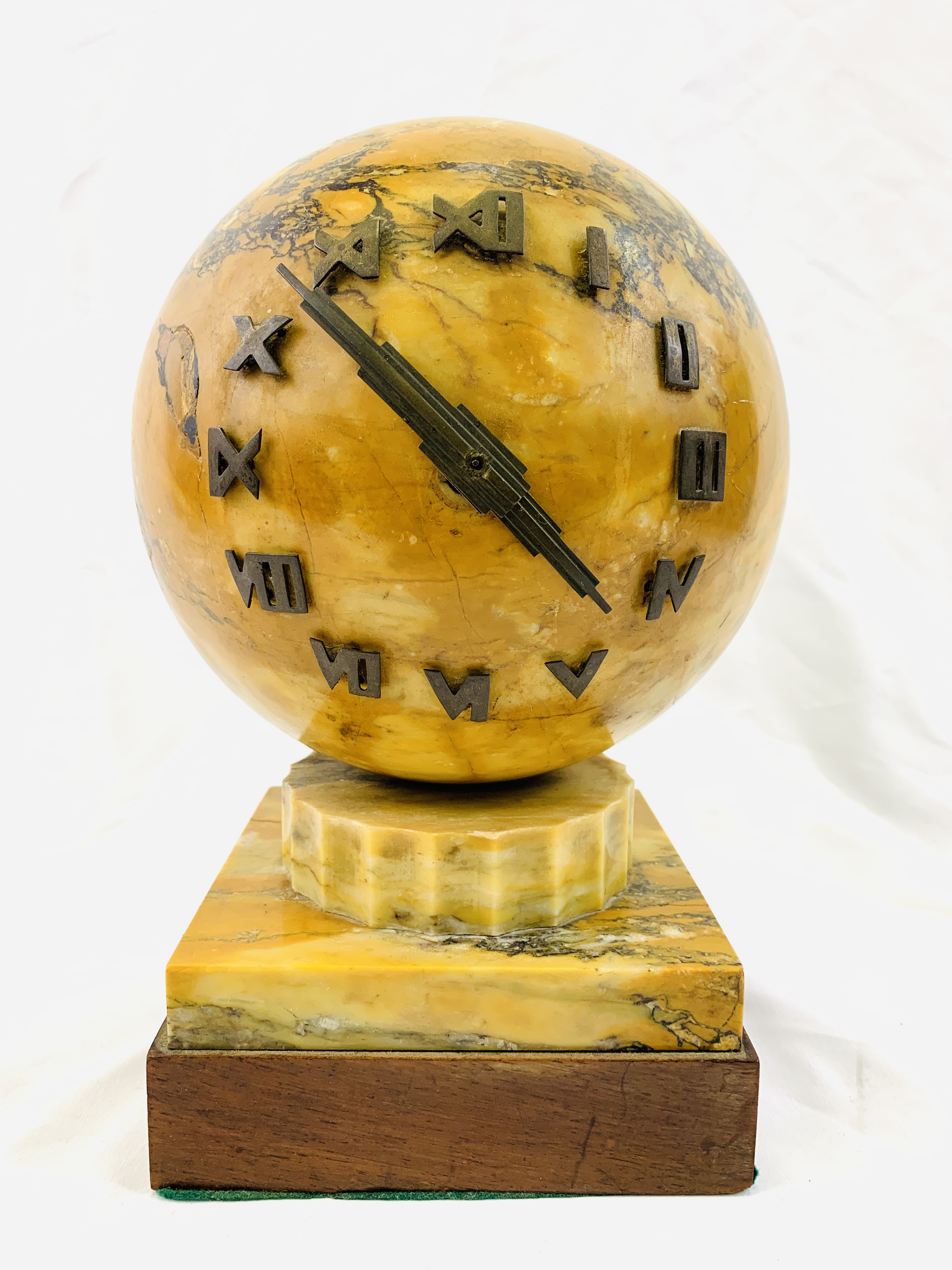 Early 20th century circular marble clock - Image 2 of 5