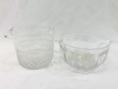 Two 19th century lead crystal wine rinsers