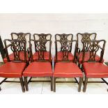 Set of eight (6 + 2) Georgian style dining chairs