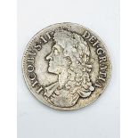 James II silver crown 1687