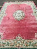 Large Chinese style pink ground carpet