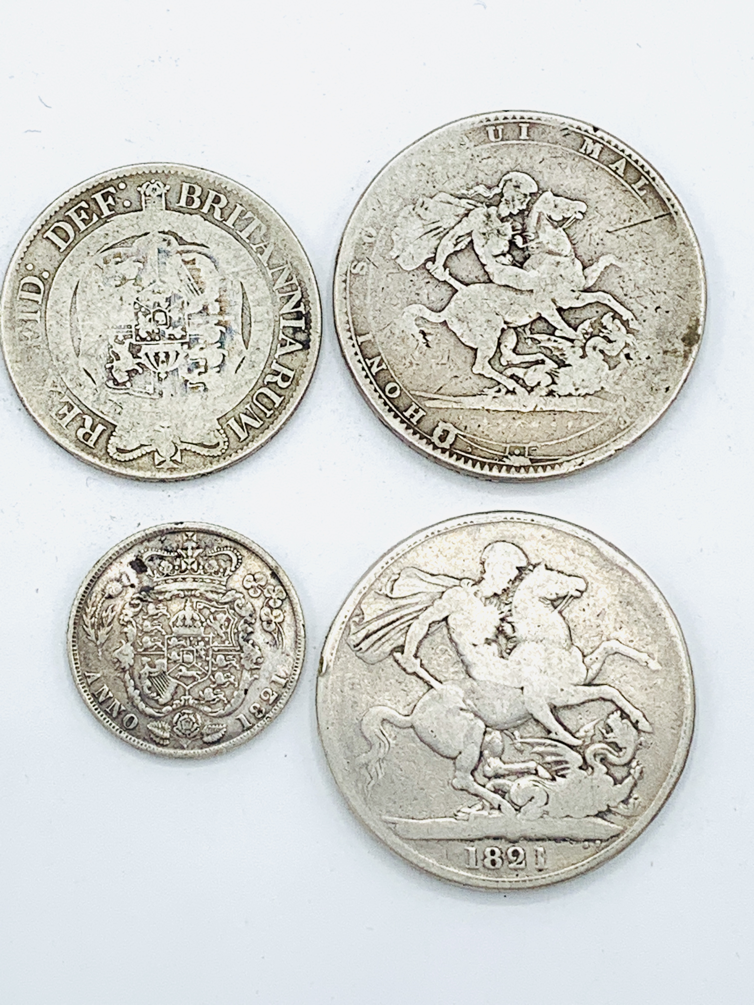 Four Georgian silver coins - Image 2 of 2