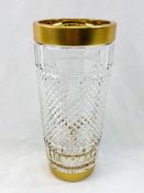 A Baccarat style crystal vase
