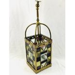 A brass hall lantern