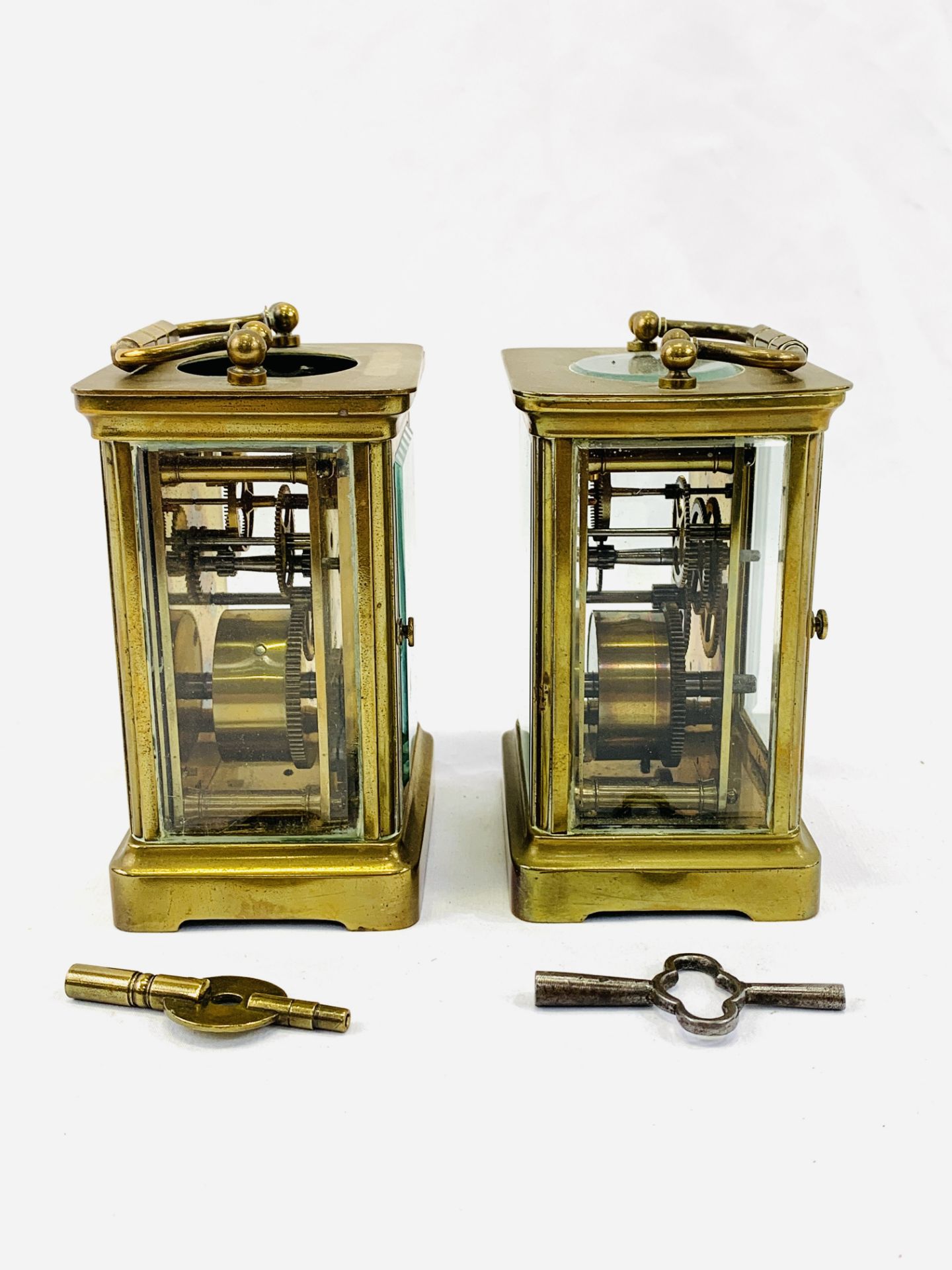 Two brass carriage clocks - Image 3 of 4