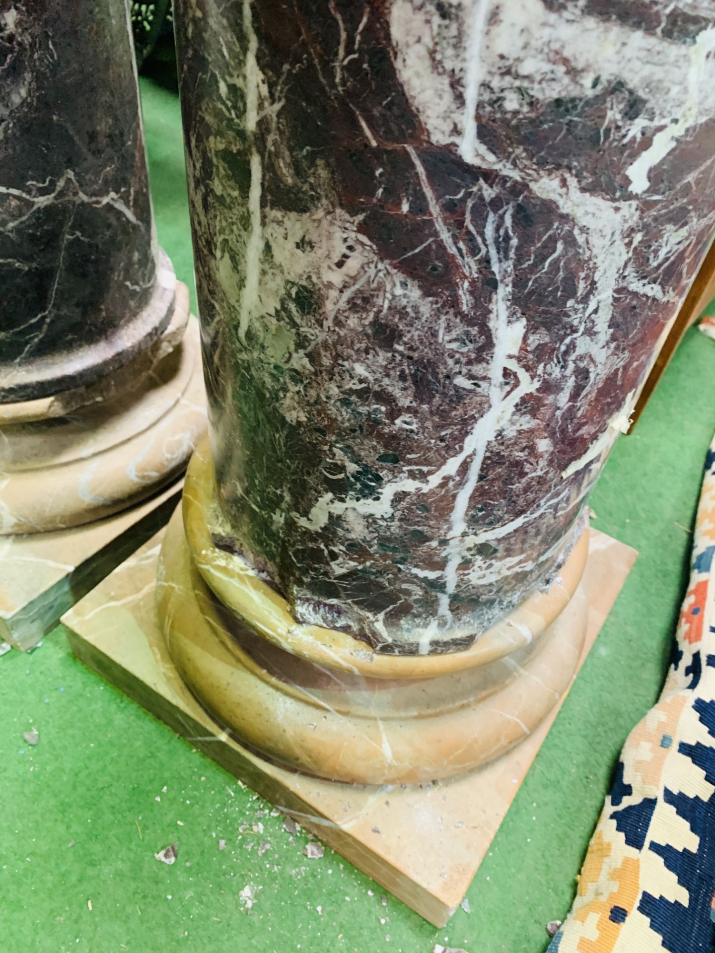 A pair of emperador marble columns - Image 6 of 6